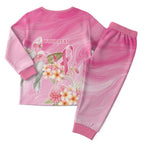 Personalised I Wear Pink For The Fight Christmas Pajama Set Australian Breast Cancer Spirit - Aussie Hoodie