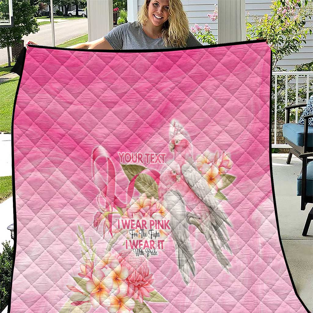 Personalised I Wear Pink For The Fight Quilt Australian Breast Cancer Spirit - Aussie Hoodie
