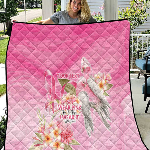 Personalised I Wear Pink For The Fight Quilt Australian Breast Cancer Spirit - Aussie Hoodie