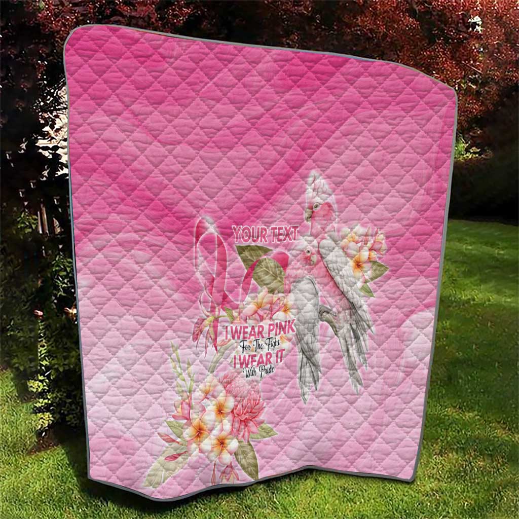Personalised I Wear Pink For The Fight Quilt Australian Breast Cancer Spirit - Aussie Hoodie