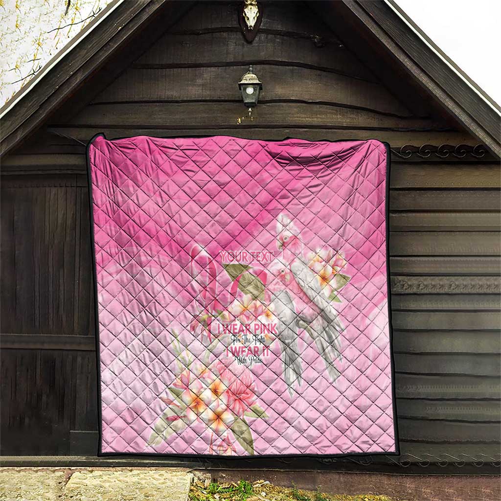 Personalised I Wear Pink For The Fight Quilt Australian Breast Cancer Spirit - Aussie Hoodie