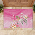 Personalised I Wear Pink For The Fight Rubber Doormat Australian Breast Cancer Spirit - Aussie Hoodie