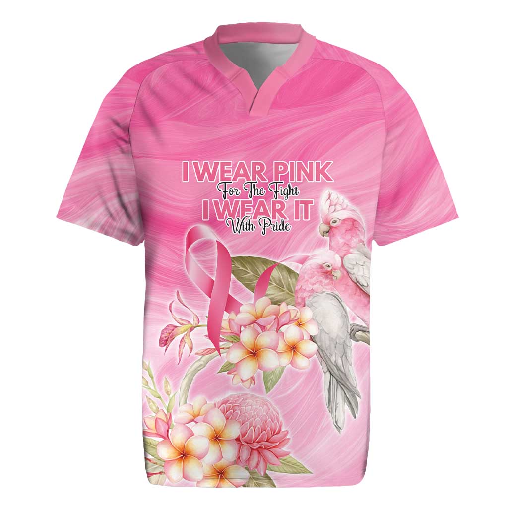 Personalised I Wear Pink For The Fight Rugby Jersey Australian Breast Cancer Spirit - Aussie Hoodie