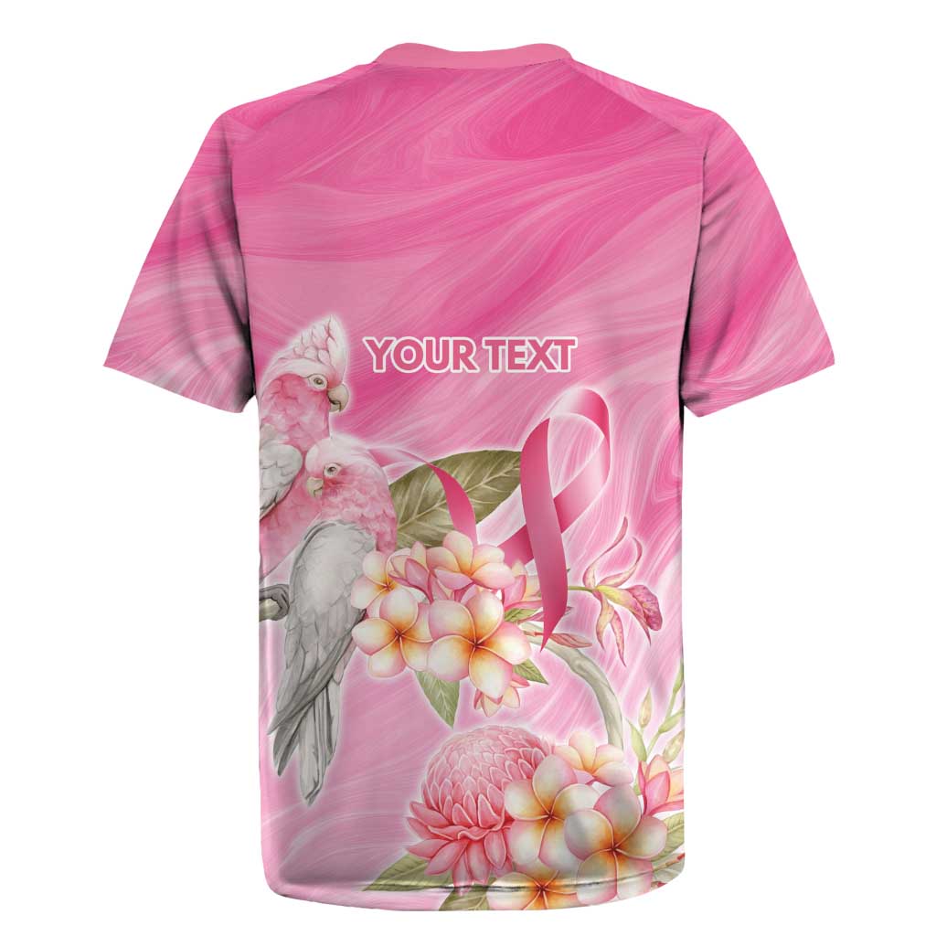 Personalised I Wear Pink For The Fight Rugby Jersey Australian Breast Cancer Spirit - Aussie Hoodie