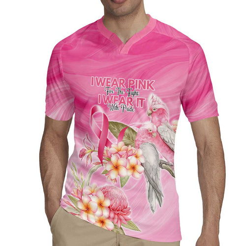 Personalised I Wear Pink For The Fight Rugby Jersey Australian Breast Cancer Spirit - Aussie Hoodie