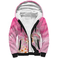 Personalised I Wear Pink For The Fight Sherpa Hoodie Australian Breast Cancer Spirit - Aussie Hoodie