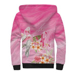 Personalised I Wear Pink For The Fight Sherpa Hoodie Australian Breast Cancer Spirit - Aussie Hoodie