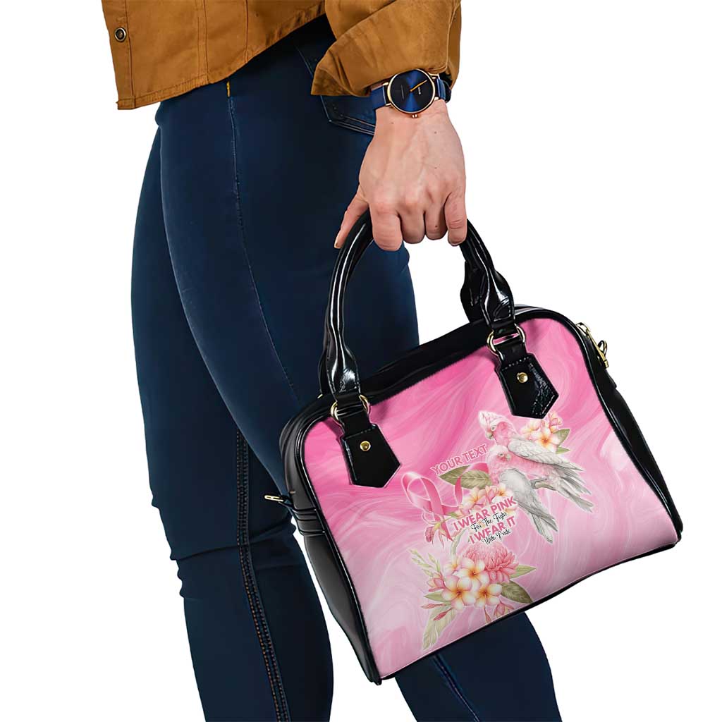 Personalised I Wear Pink For The Fight Shoulder Handbag Australian Breast Cancer Spirit - Aussie Hoodie