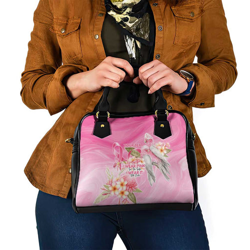 Personalised I Wear Pink For The Fight Shoulder Handbag Australian Breast Cancer Spirit - Aussie Hoodie