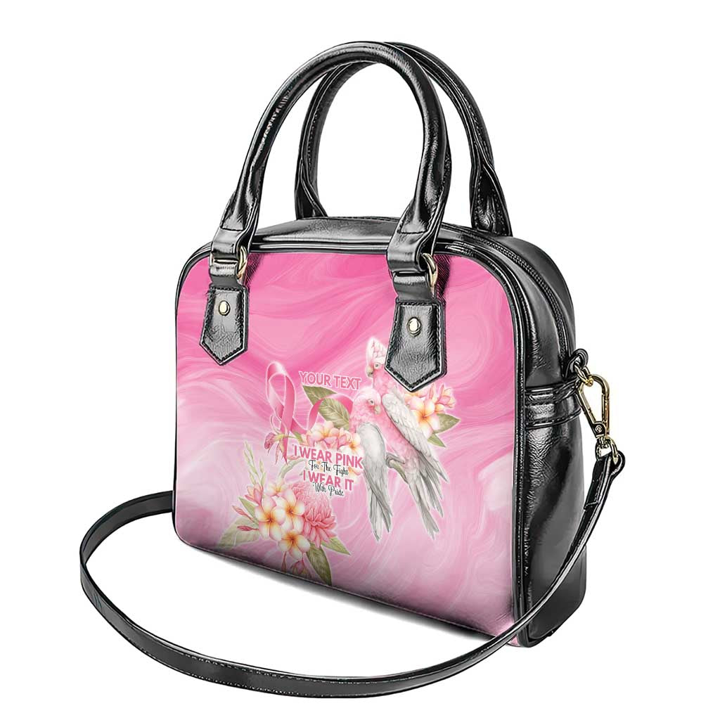 Personalised I Wear Pink For The Fight Shoulder Handbag Australian Breast Cancer Spirit - Aussie Hoodie