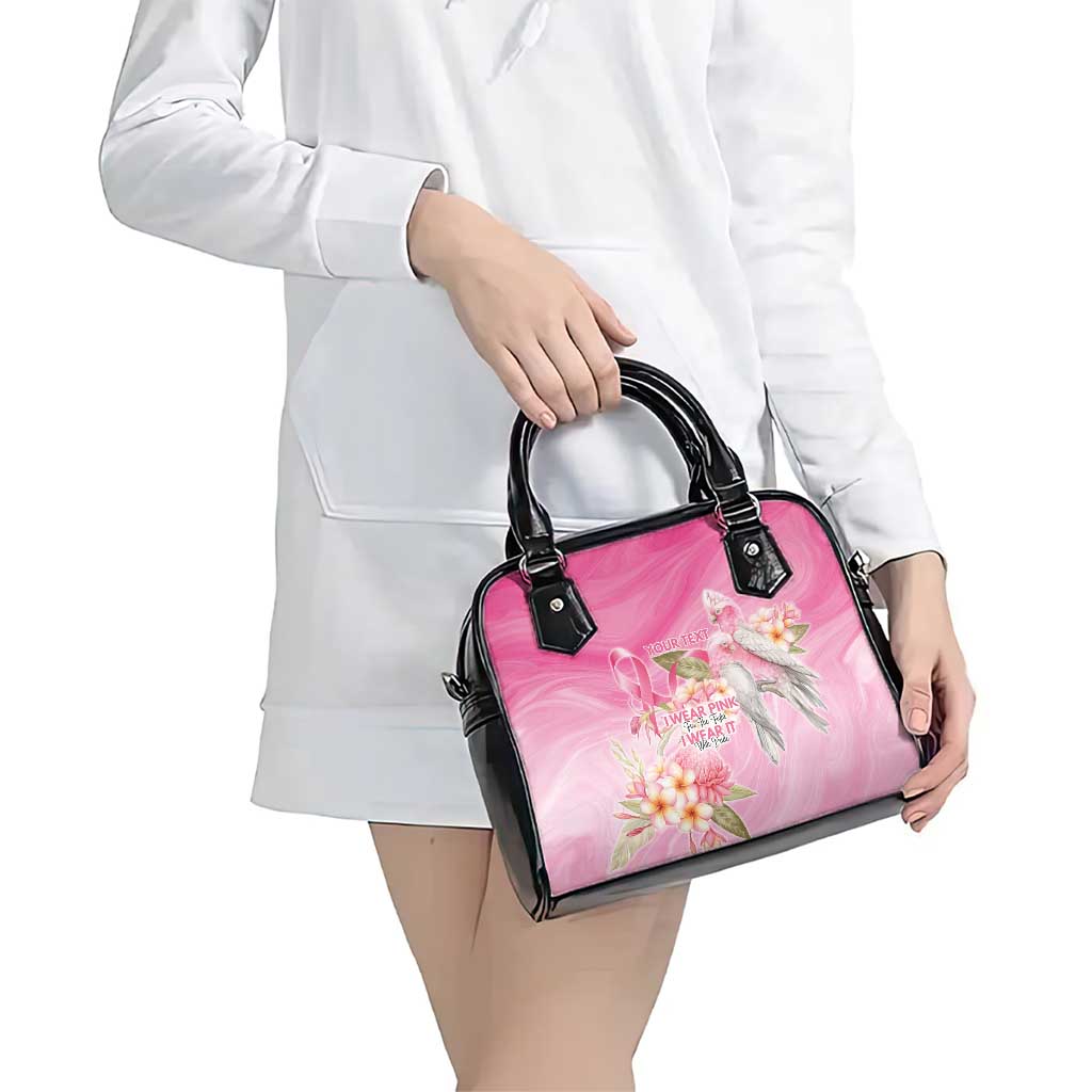 Personalised I Wear Pink For The Fight Shoulder Handbag Australian Breast Cancer Spirit - Aussie Hoodie