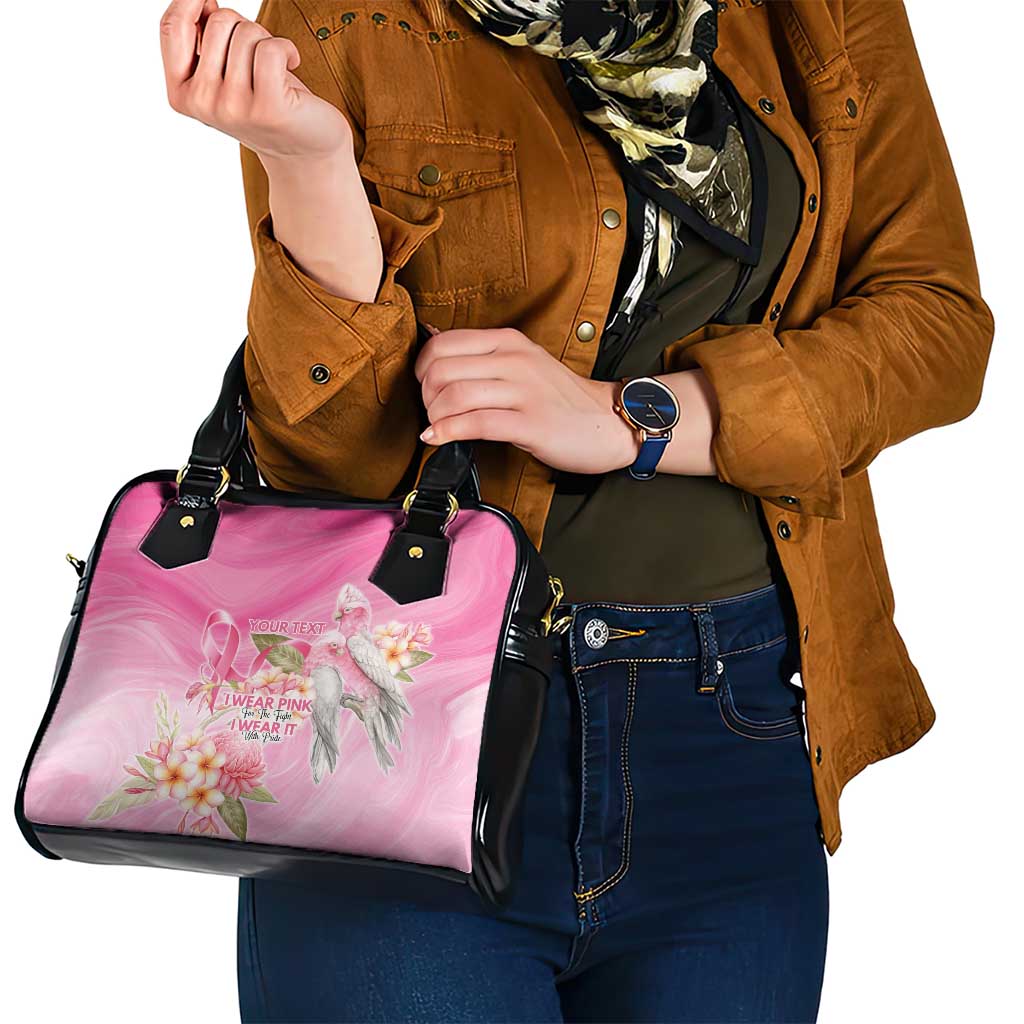 Personalised I Wear Pink For The Fight Shoulder Handbag Australian Breast Cancer Spirit - Aussie Hoodie