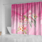 Personalised I Wear Pink For The Fight Shower Curtain Australian Breast Cancer Spirit - Aussie Hoodie