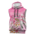 Personalised I Wear Pink For The Fight Sleeveless Hoodie Australian Breast Cancer Spirit - Aussie Hoodie