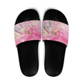 Personalised I Wear Pink For The Fight Slide Sandals Australian Breast Cancer Spirit - Aussie Hoodie