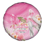 Personalised I Wear Pink For The Fight Spare Tire Cover Australian Breast Cancer Spirit - Aussie Hoodie