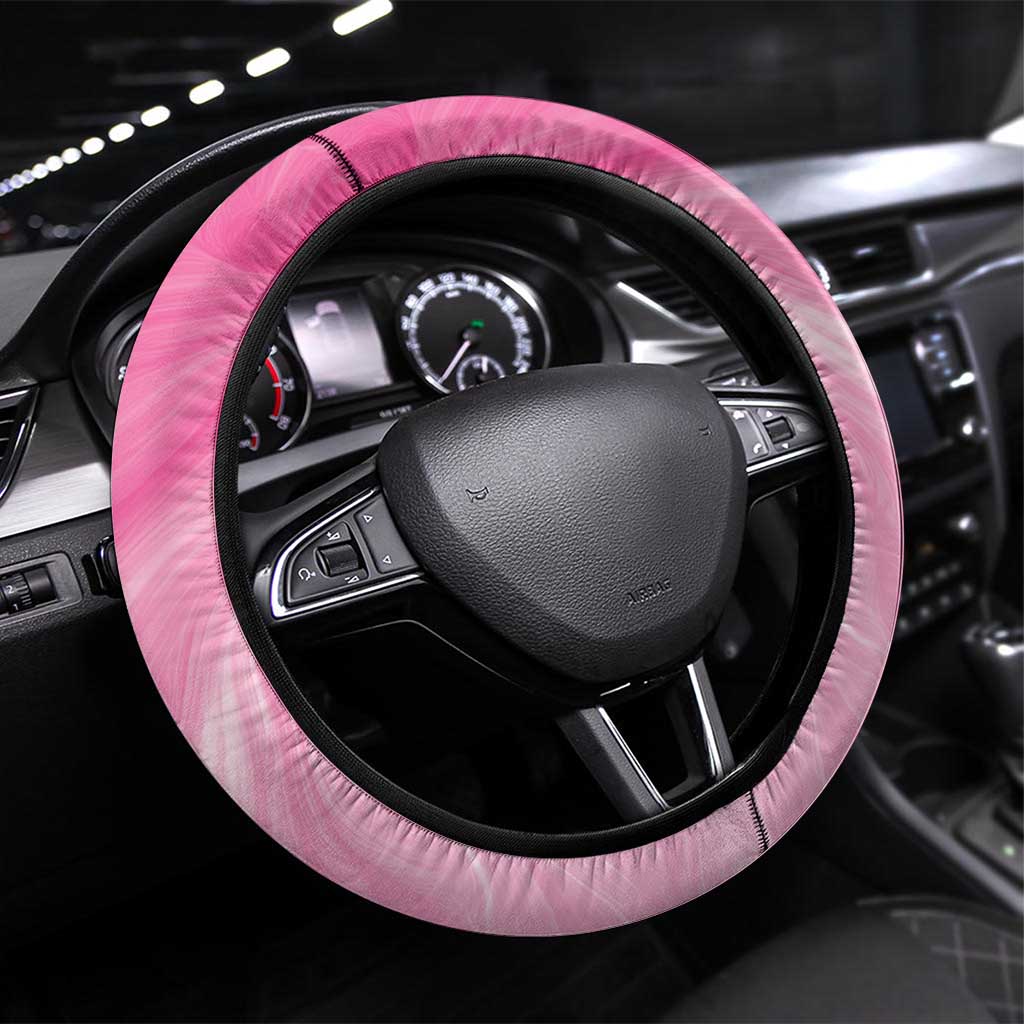 I Wear Pink For The Fight Steering Wheel Cover Australian Breast Cancer Spirit - Aussie Hoodie