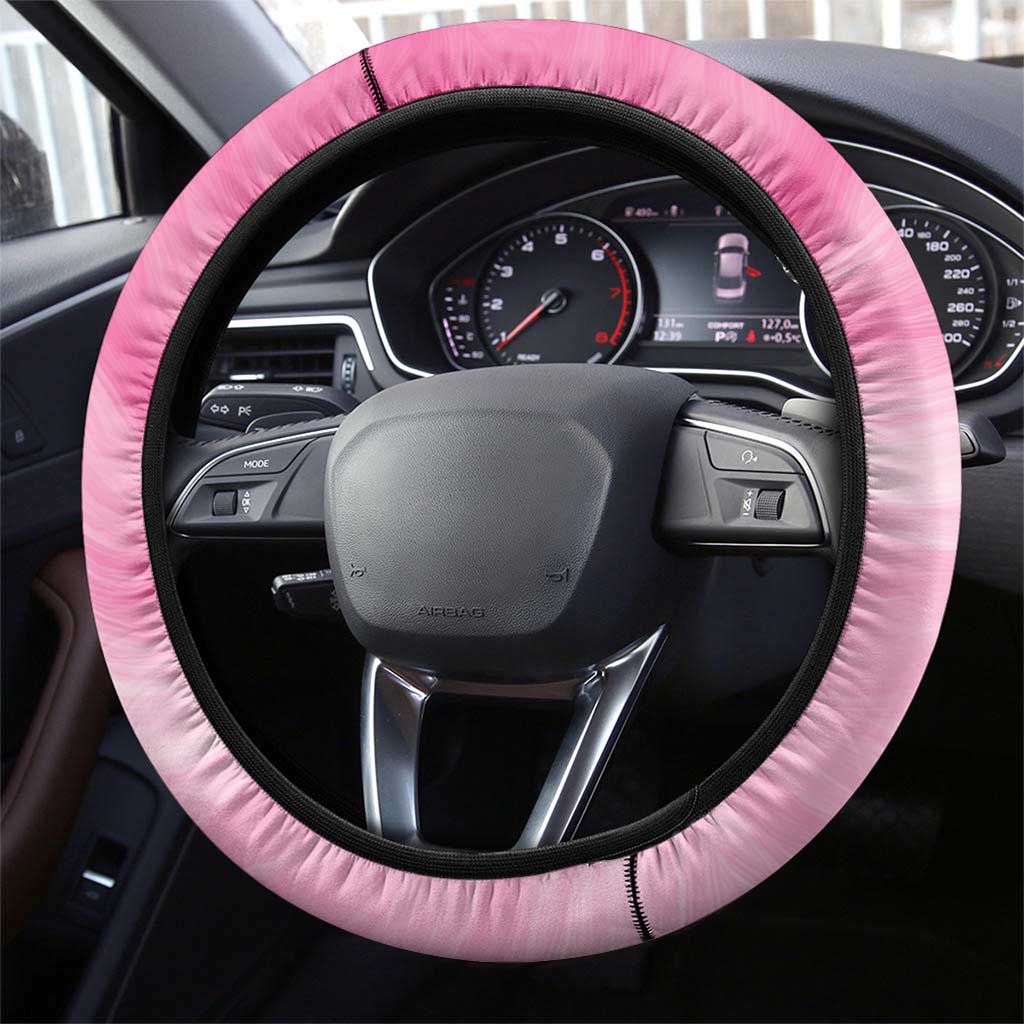 I Wear Pink For The Fight Steering Wheel Cover Australian Breast Cancer Spirit - Aussie Hoodie