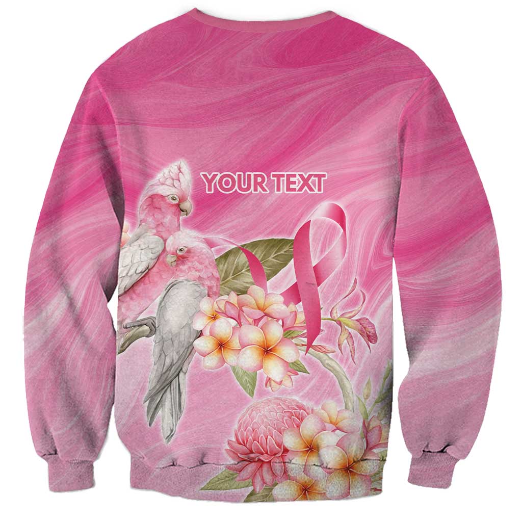 Personalised I Wear Pink For The Fight Sweatshirt Australian Breast Cancer Spirit - Aussie Hoodie