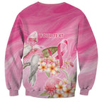 Personalised I Wear Pink For The Fight Sweatshirt Australian Breast Cancer Spirit - Aussie Hoodie