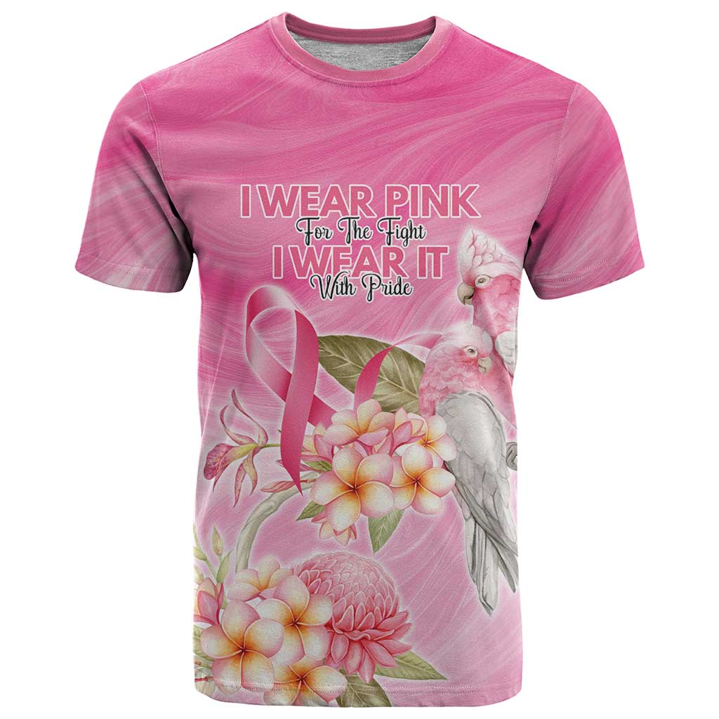 Personalised I Wear Pink For The Fight T Shirt Australian Breast Cancer Spirit - Aussie Hoodie