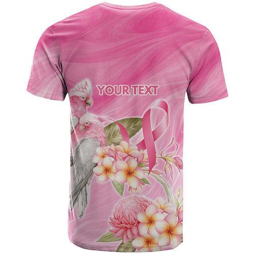 Personalised I Wear Pink For The Fight T Shirt Australian Breast Cancer Spirit - Aussie Hoodie