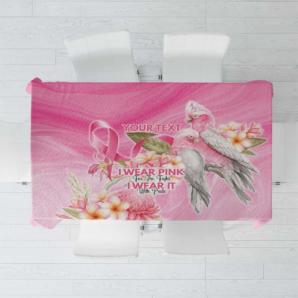 Personalised I Wear Pink For The Fight Tablecloth Australian Breast Cancer Spirit - Aussie Hoodie