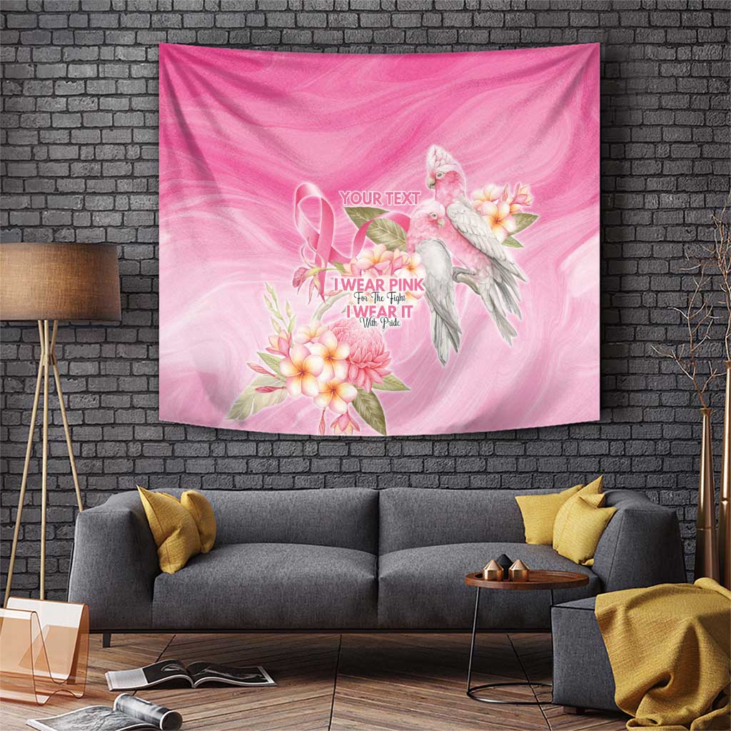 Personalised I Wear Pink For The Fight Tapestry Australian Breast Cancer Spirit - Aussie Hoodie