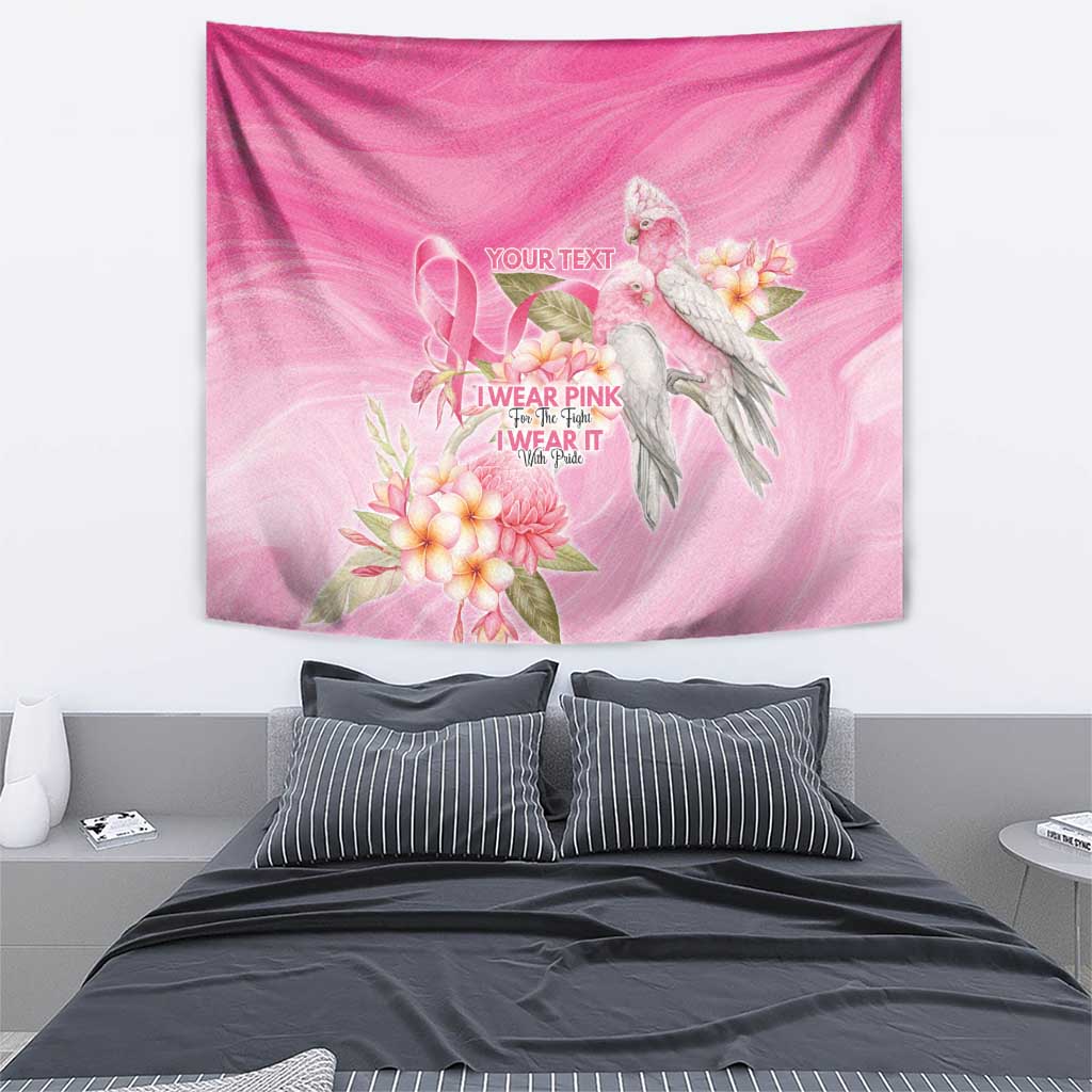Personalised I Wear Pink For The Fight Tapestry Australian Breast Cancer Spirit - Aussie Hoodie