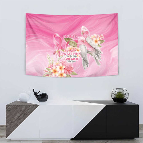 Personalised I Wear Pink For The Fight Tapestry Australian Breast Cancer Spirit - Aussie Hoodie