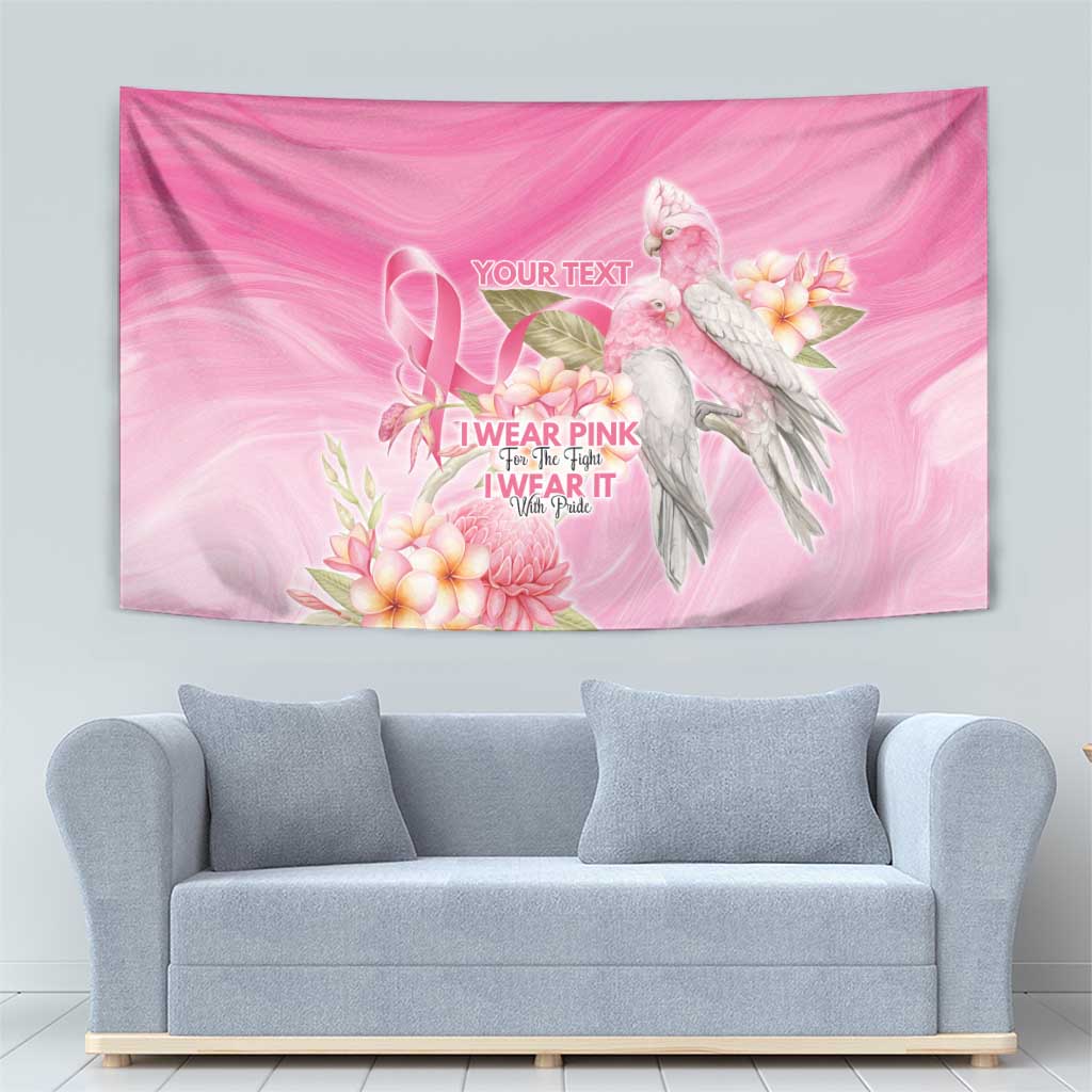 Personalised I Wear Pink For The Fight Tapestry Australian Breast Cancer Spirit - Aussie Hoodie