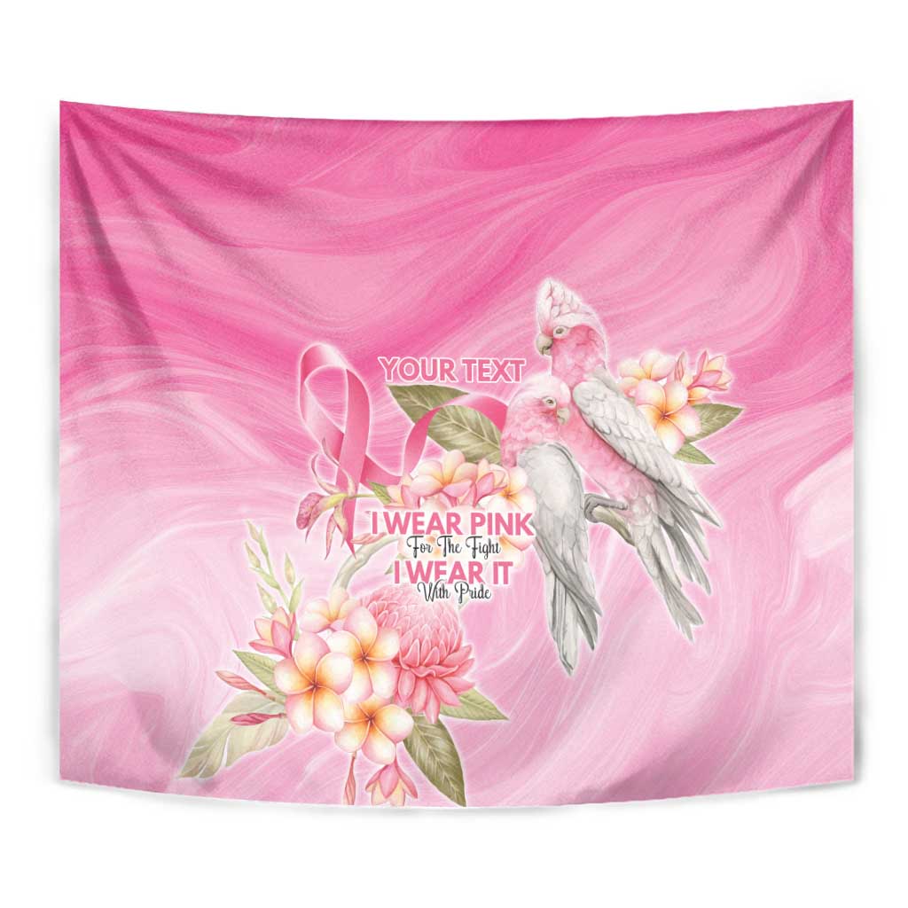 Personalised I Wear Pink For The Fight Tapestry Australian Breast Cancer Spirit - Aussie Hoodie