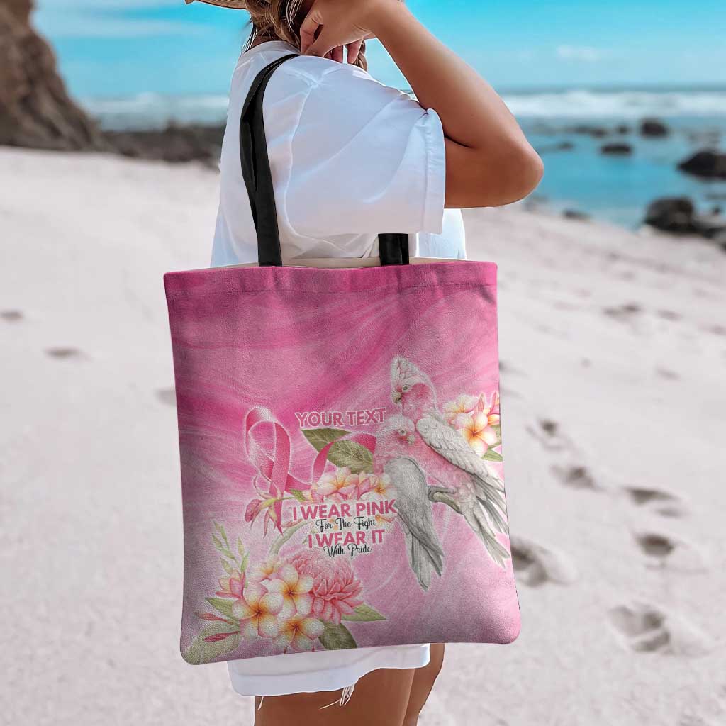 Personalised I Wear Pink For The Fight Tote Bag Australian Breast Cancer Spirit - Aussie Hoodie