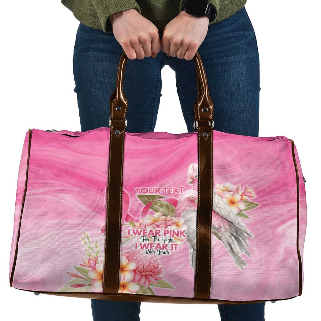 Personalised I Wear Pink For The Fight Travel Bag Australian Breast Cancer Spirit - Aussie Hoodie