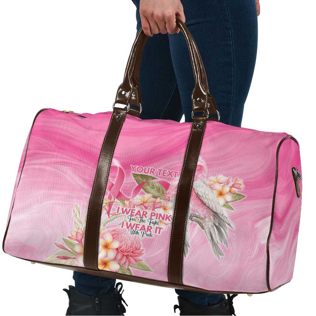 Personalised I Wear Pink For The Fight Travel Bag Australian Breast Cancer Spirit - Aussie Hoodie
