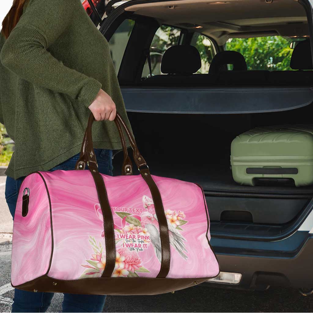 Personalised I Wear Pink For The Fight Travel Bag Australian Breast Cancer Spirit - Aussie Hoodie
