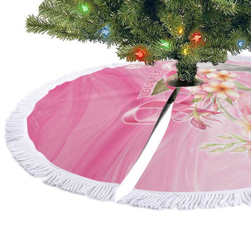 Personalised I Wear Pink For The Fight Tree Skirt Australian Breast Cancer Spirit - Aussie Hoodie