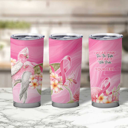 Personalised I Wear Pink For The Fight Tumbler Cup Australian Breast Cancer Spirit - Aussie Hoodie