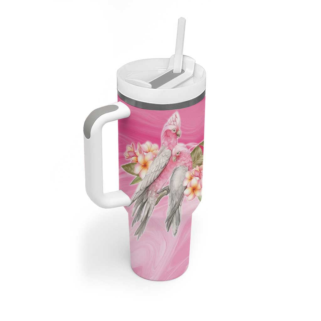 Personalised I Wear Pink For The Fight Tumbler With Handle Australian Breast Cancer Spirit - Aussie Hoodie