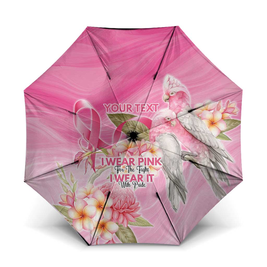Personalised I Wear Pink For The Fight Umbrella Australian Breast Cancer Spirit - Aussie Hoodie