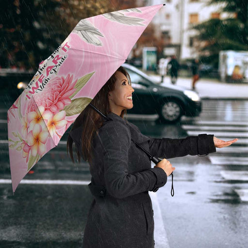 Personalised I Wear Pink For The Fight Umbrella Australian Breast Cancer Spirit - Aussie Hoodie