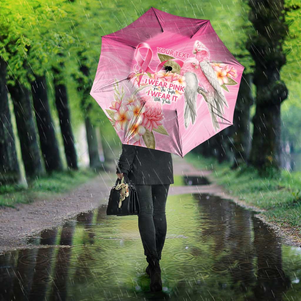 Personalised I Wear Pink For The Fight Umbrella Australian Breast Cancer Spirit - Aussie Hoodie
