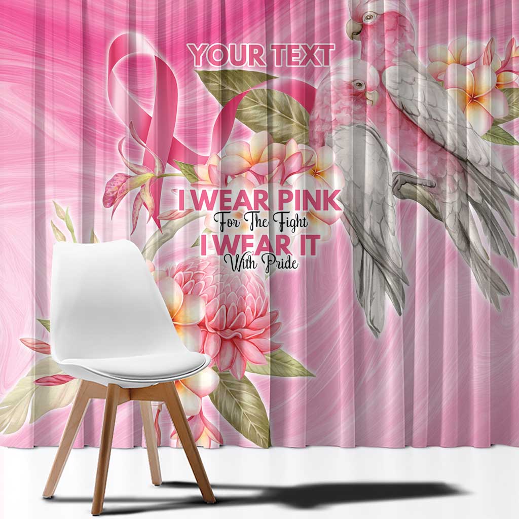 Personalised I Wear Pink For The Fight Window Curtain Australian Breast Cancer Spirit - Aussie Hoodie