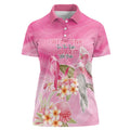 Personalised I Wear Pink For The Fight Women Polo Shirt Australian Breast Cancer Spirit - Aussie Hoodie