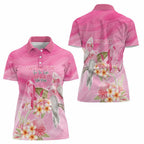 Personalised I Wear Pink For The Fight Women Polo Shirt Australian Breast Cancer Spirit - Aussie Hoodie