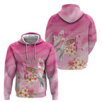 Personalised I Wear Pink For The Fight Zip Hoodie Australian Breast Cancer Spirit - Aussie Hoodie