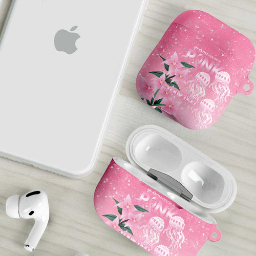 Personalised Pink Boronia of Hope AirPods Case Australia’s Fight Against Breast Cancer - Aussie Hoodie
