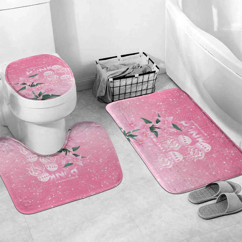 Personalised Pink Boronia of Hope Bathroom Set Australia’s Fight Against Breast Cancer - Aussie Hoodie