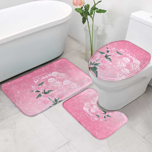 Personalised Pink Boronia of Hope Bathroom Set Australia’s Fight Against Breast Cancer - Aussie Hoodie