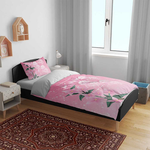 Personalised Pink Boronia of Hope Bedding Set Australia’s Fight Against Breast Cancer - Aussie Hoodie